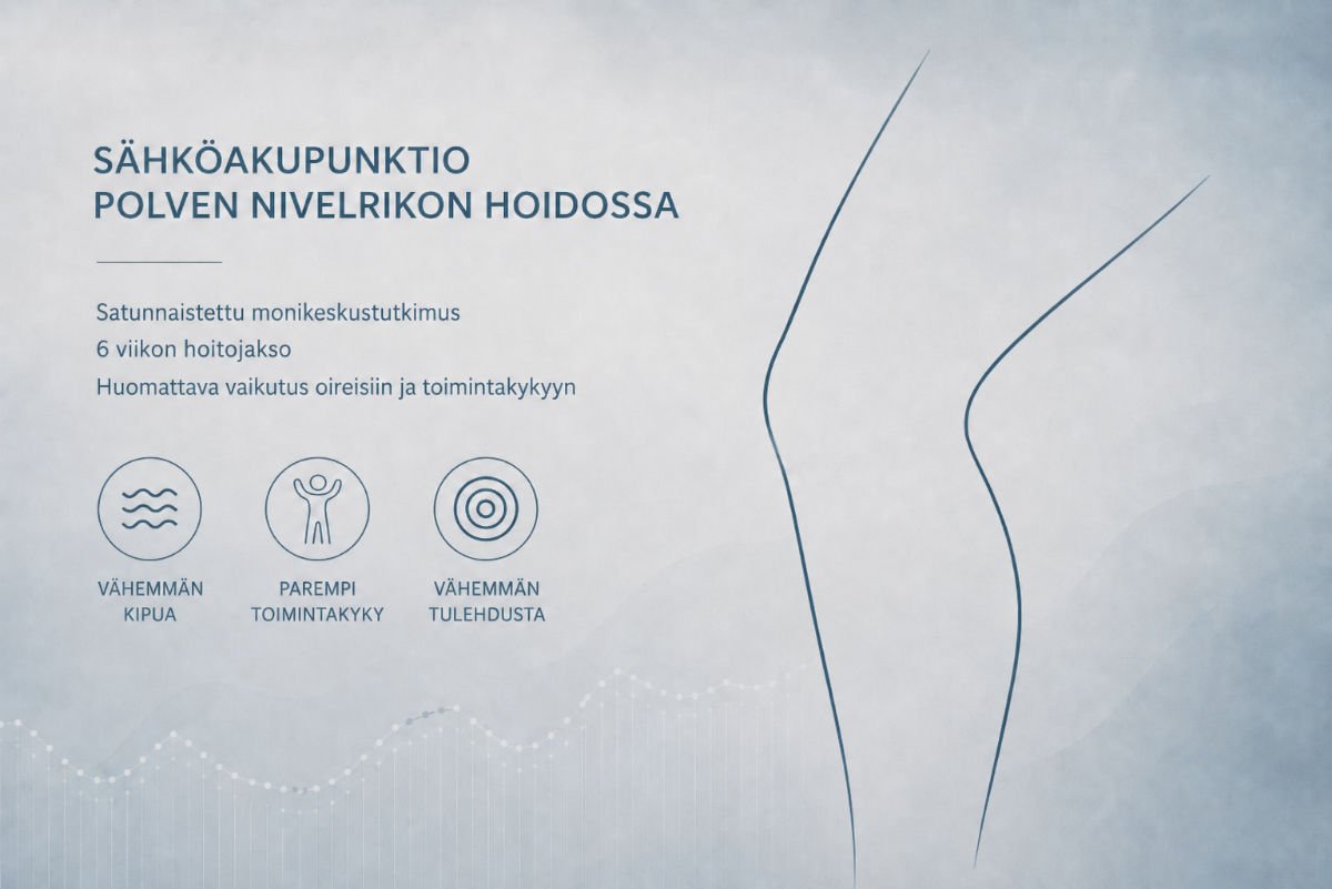 Read more about the article Sähköakupunktio polven nivelrikon hoidossa